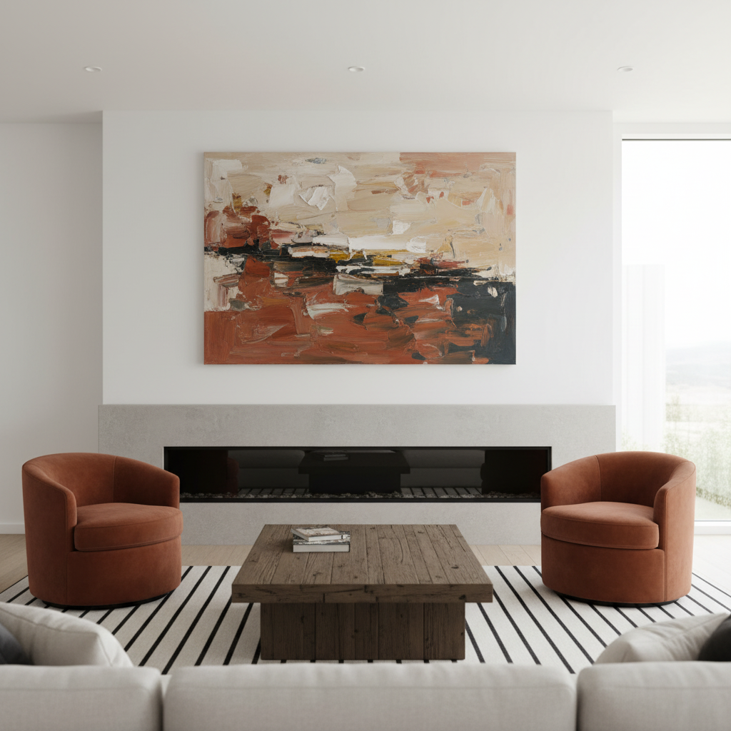 Scaling Large Acrylic Canvases for Open-Plan Living Rooms