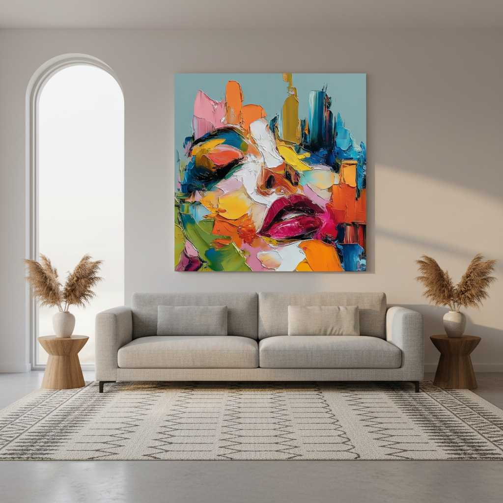 Evoking Energy: Vibrant Acrylic Subjects for Social Areas