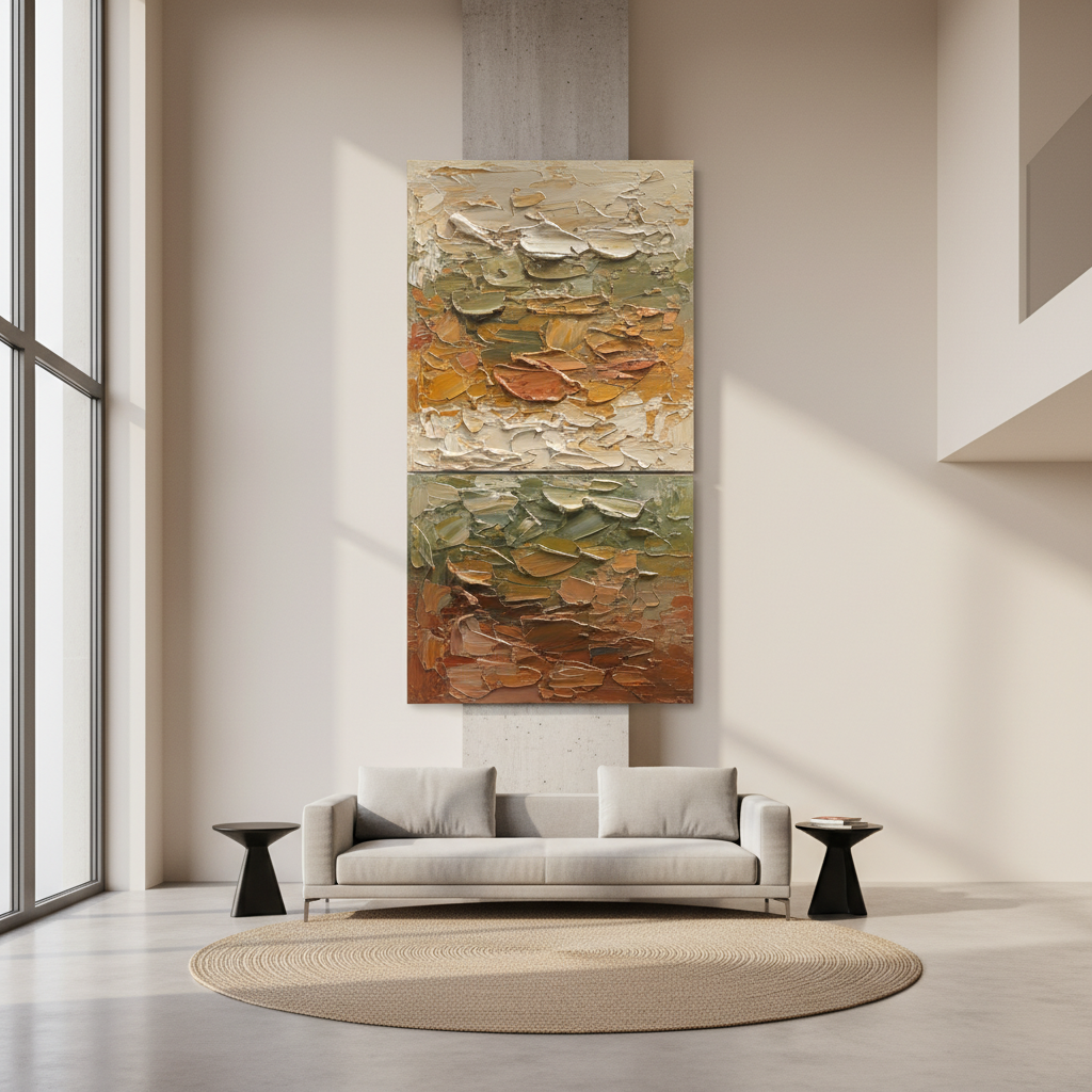 Vertical Stacking: Segmented Art for Narrow Walls