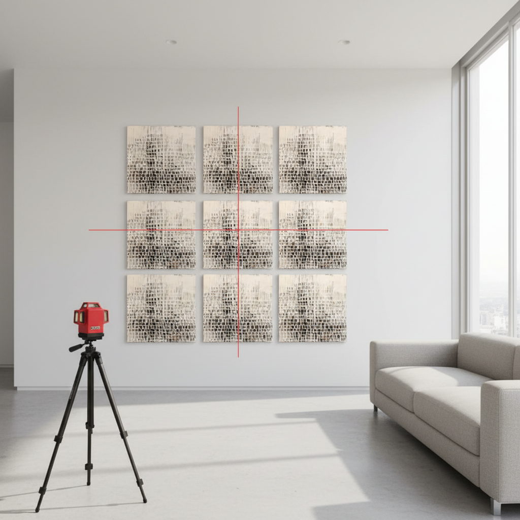 Grid Precision: Creating a 9-Panel Symmetric Gallery