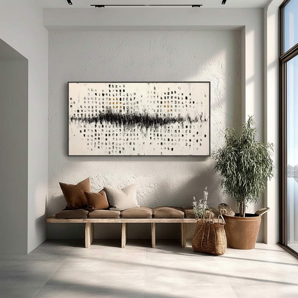 Commercial Lobby Grandeur: Scaling Art for High-Traffic Entries