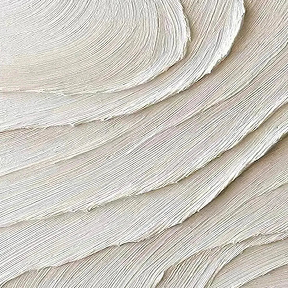 Textured beige abstract painting close-up showing palette knife strokes, evoking desert flow for living rooms.