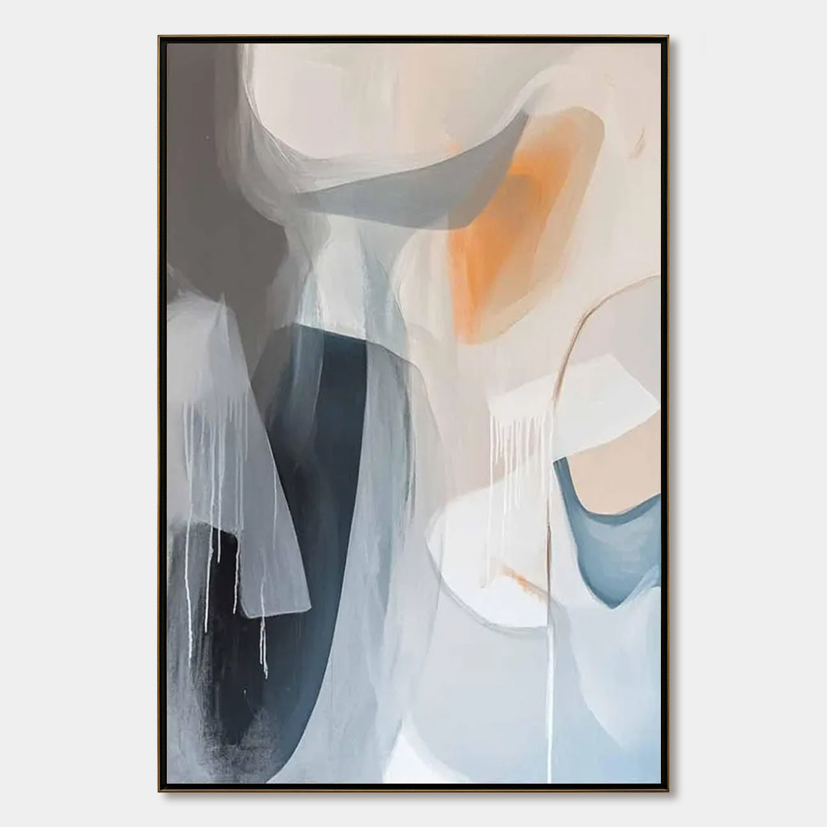 ABSTRACT FLOW Modern Minimalist Abstract Oil Painting