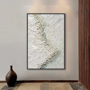 AEGEAN FOAM: Heavily Textured Wabi Sabi Abstract Painting
