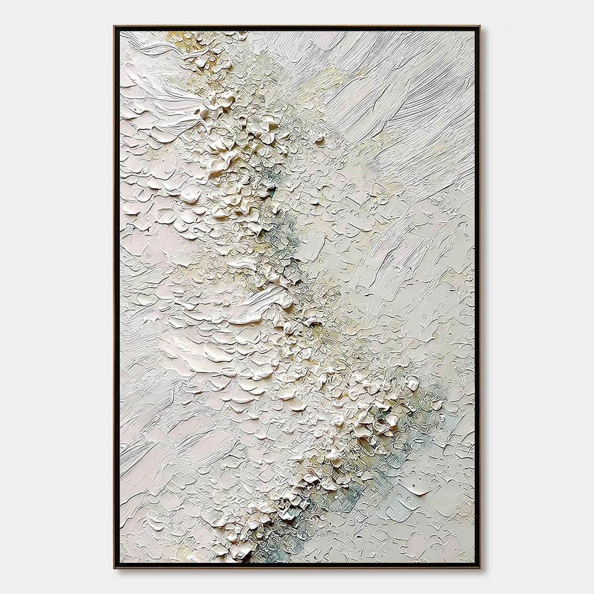 AEGEAN FOAM: Heavily Textured Wabi Sabi Abstract Painting