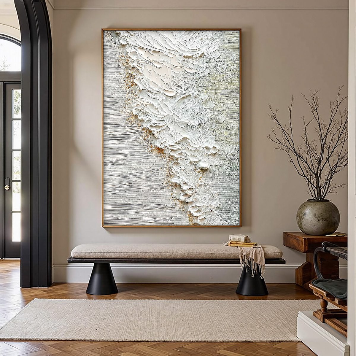 AEGEAN FOAM: Textured Wabi Sabi Abstract Ocean Art