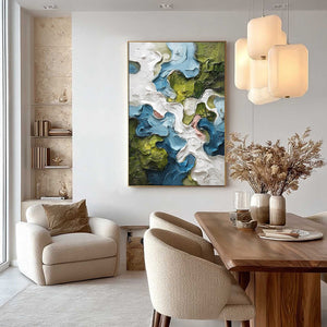 AERIALIS: Heavy Texture Abstract Landscape Oil Painting