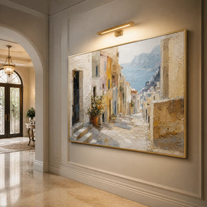 AFTERNOON ALLEY: Sunlit Mediterranean Street Painting