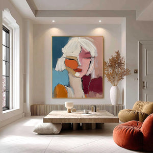 ALTER EGO: Textured Abstract Portrait Painting of a Woman