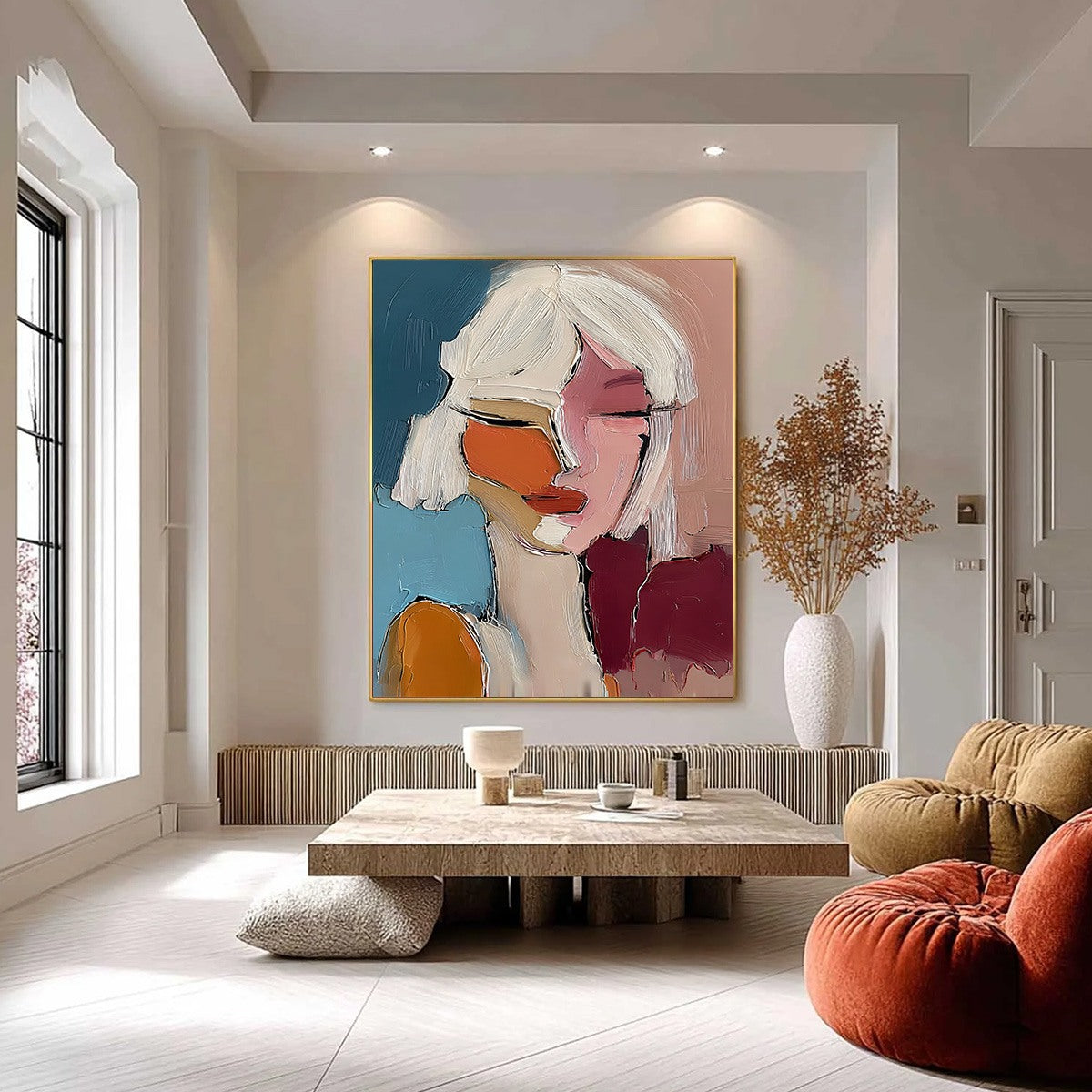 ALTER EGO: Textured Abstract Portrait Painting of a Woman