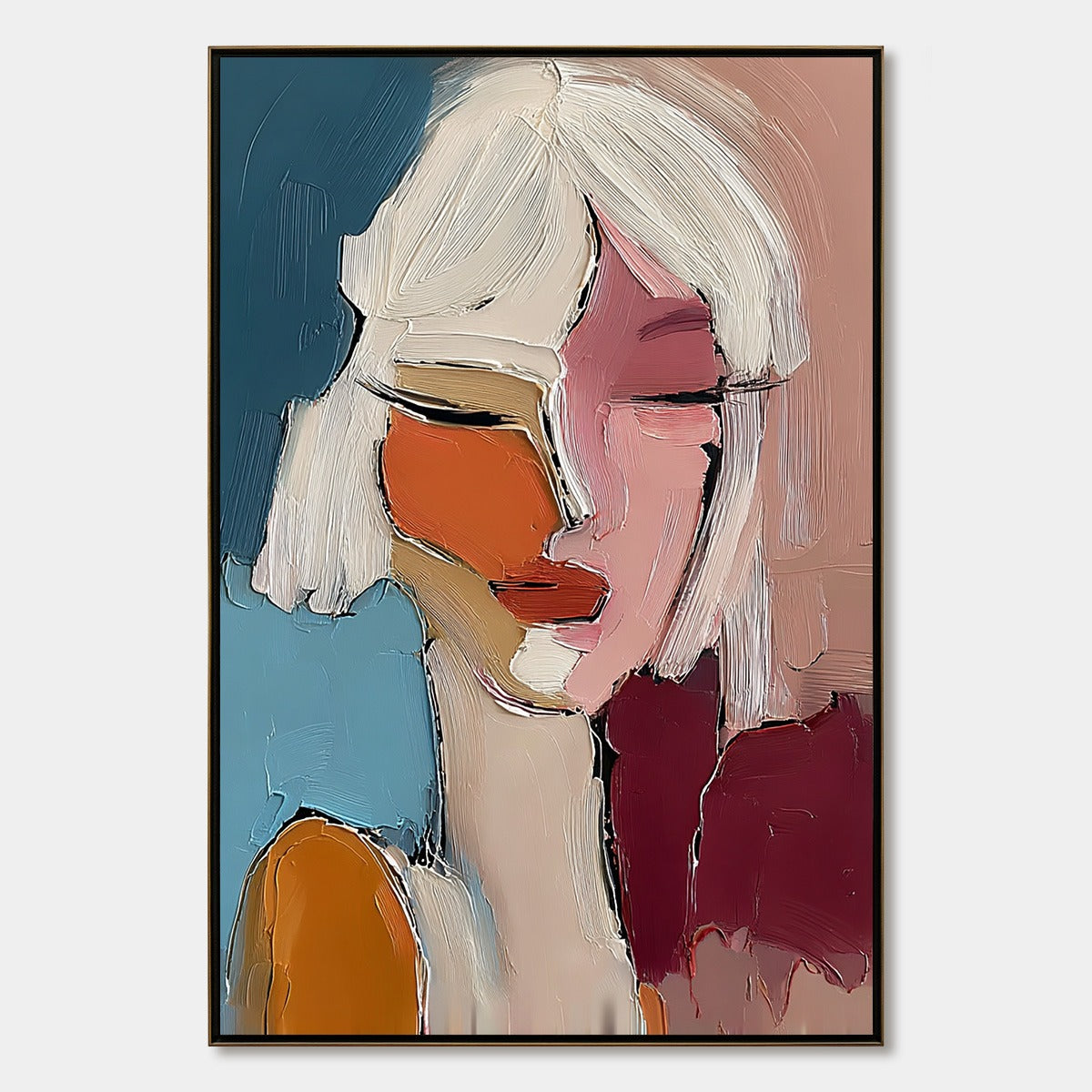 ALTER EGO: Textured Abstract Portrait Painting of a Woman