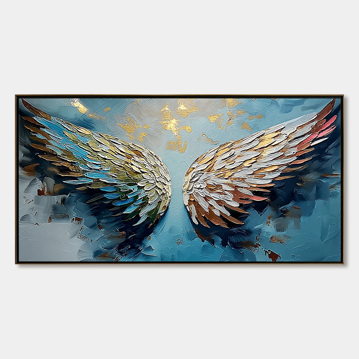 ASCENSION Abstract Angel Wings Textured Oil Painting on Canvas