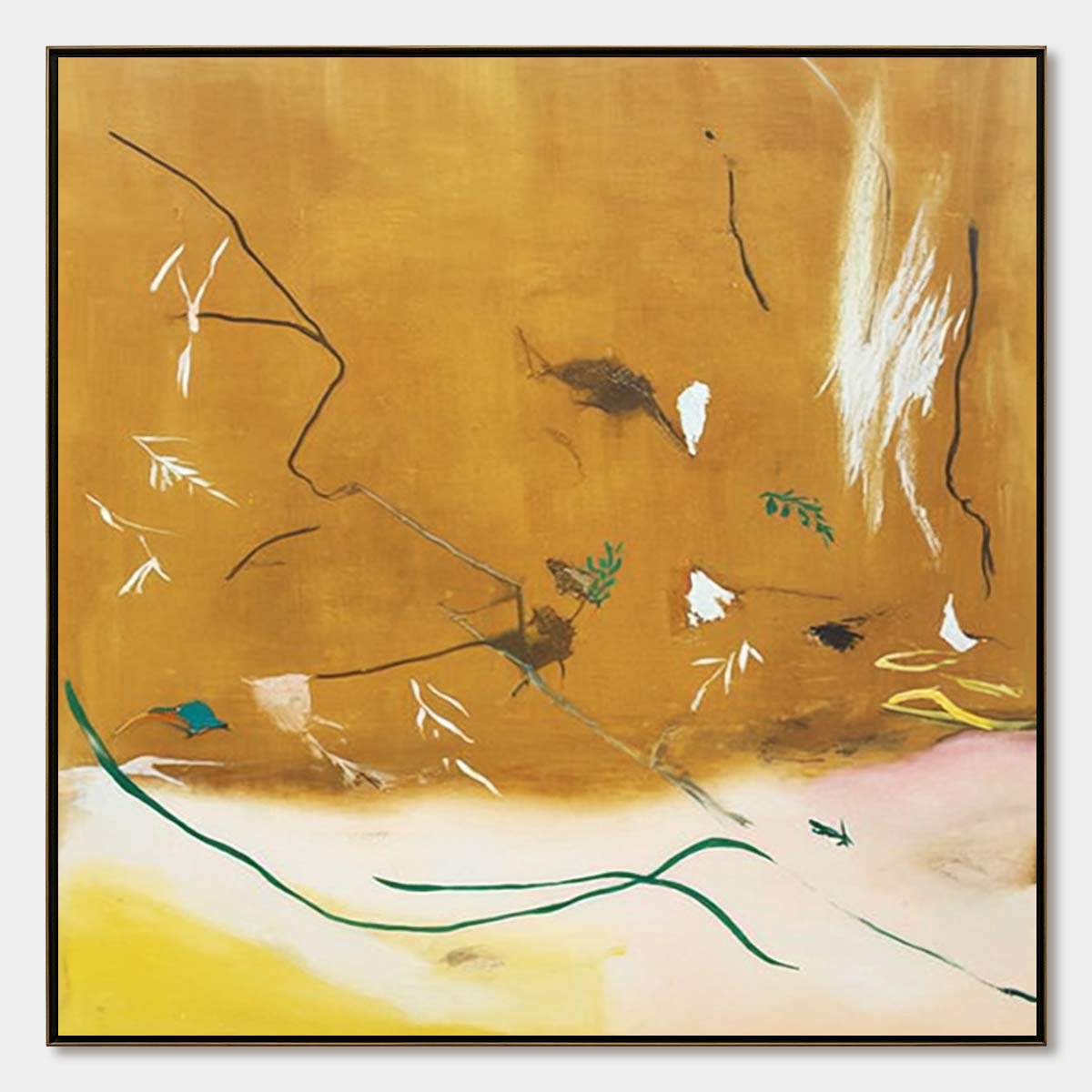 AUTUMN WHISPER: Earthy Abstract Painting for Modern Wabi Sabi Decor