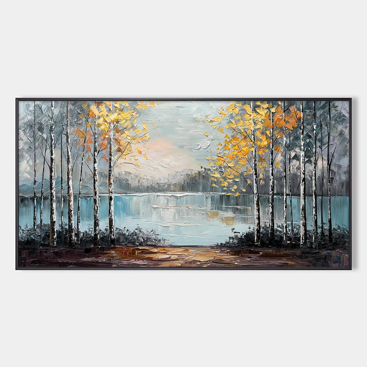 Autumn Whispers: Original Impasto Landscape Oil Painting