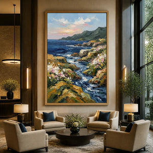 Valley Current in a refined hotel interior with wood frame