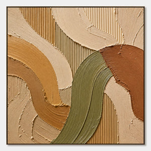 Earthen Meander hand-painted artwork