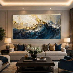 Gilded Deep in a refined living room with gold frame