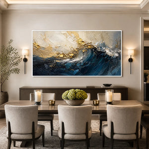 Gilded Deep in a refined dining room with white frame