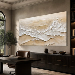 Ivory Strata in a refined office, frameless