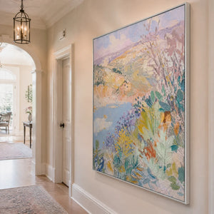 Pastel Garden Light in a refined entry hall with silver frame
