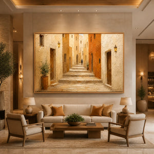Tuscan Sun Passage in a refined hotel interior with wood frame