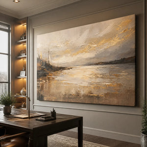 Mist Over Estuary in a refined office, frameless