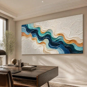 Tidal Ribbon in a refined office, frameless