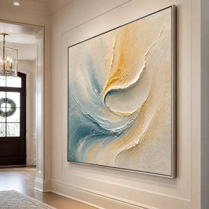 Celestial Fold in a refined entry hall with silver frame