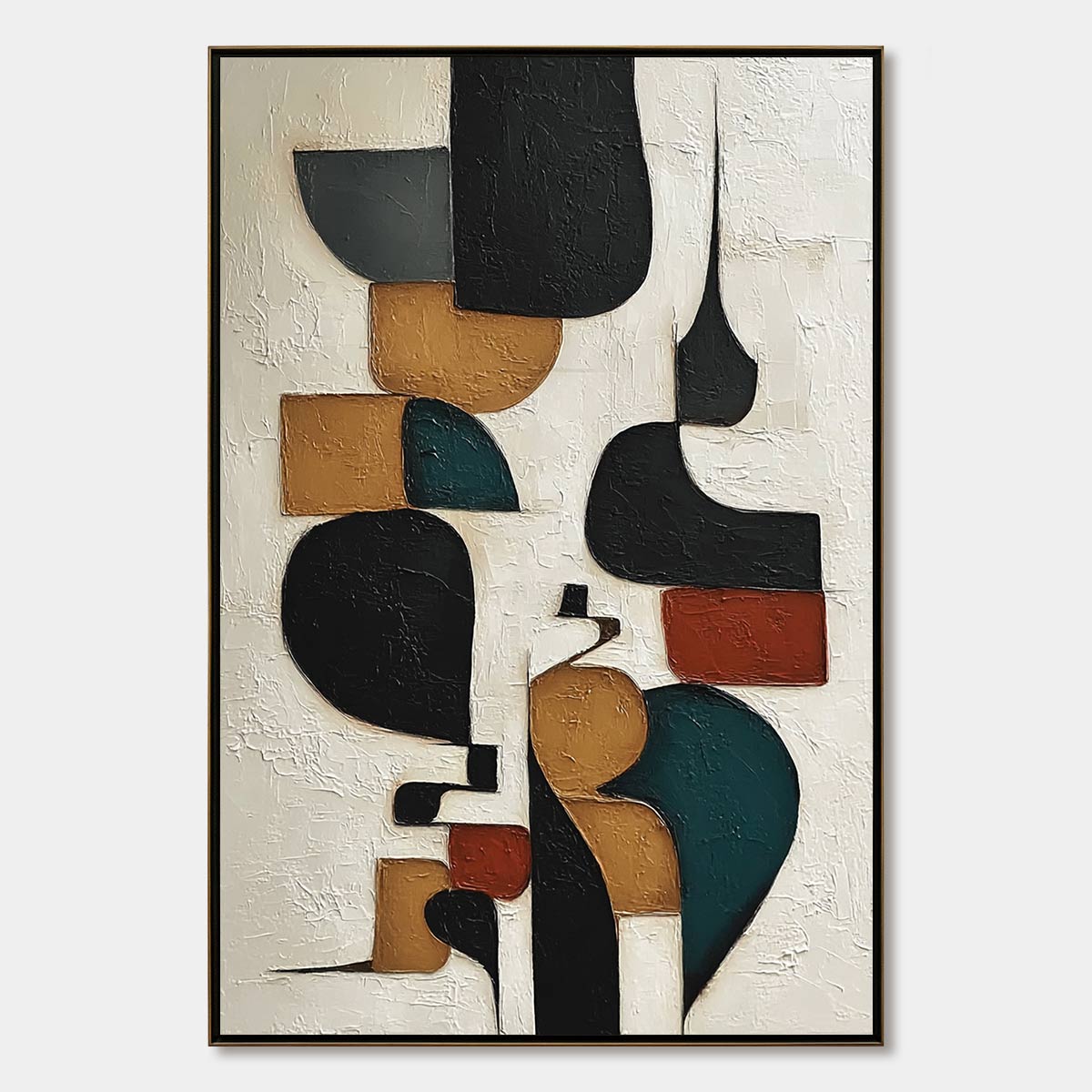 BALANCING ACT: Textured Wabi Sabi Abstract Painting for Modern Decor