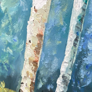 Vertical Forest Landscape Oil Painting