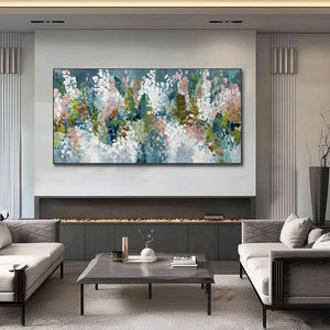 BLOSSOM REVERIE: Textured Abstract Floral Impasto Oil Painting