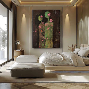 BLOSSOM SHADOWS: Figurative Floral Portrait Painting