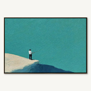 BLUE HORIZON: Minimal Blue Horizon Figure Art