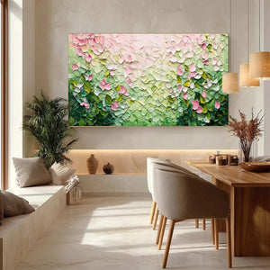 Blossom Drift floral palette knife impasto oil painting on canvas