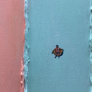 Candy Stripe Serenade minimalist pastel textured abstract oil painting
