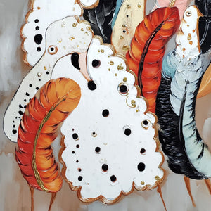 CANINE COUTURE: Whimsical Abstract Poodle and Feather Painting