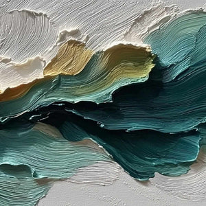 CANYON RHYTHM: Large Textured Abstract Impasto Landscape Painting