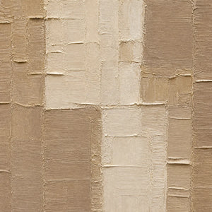 CARVED SAND: Beige Relief Texture Vertical Painting