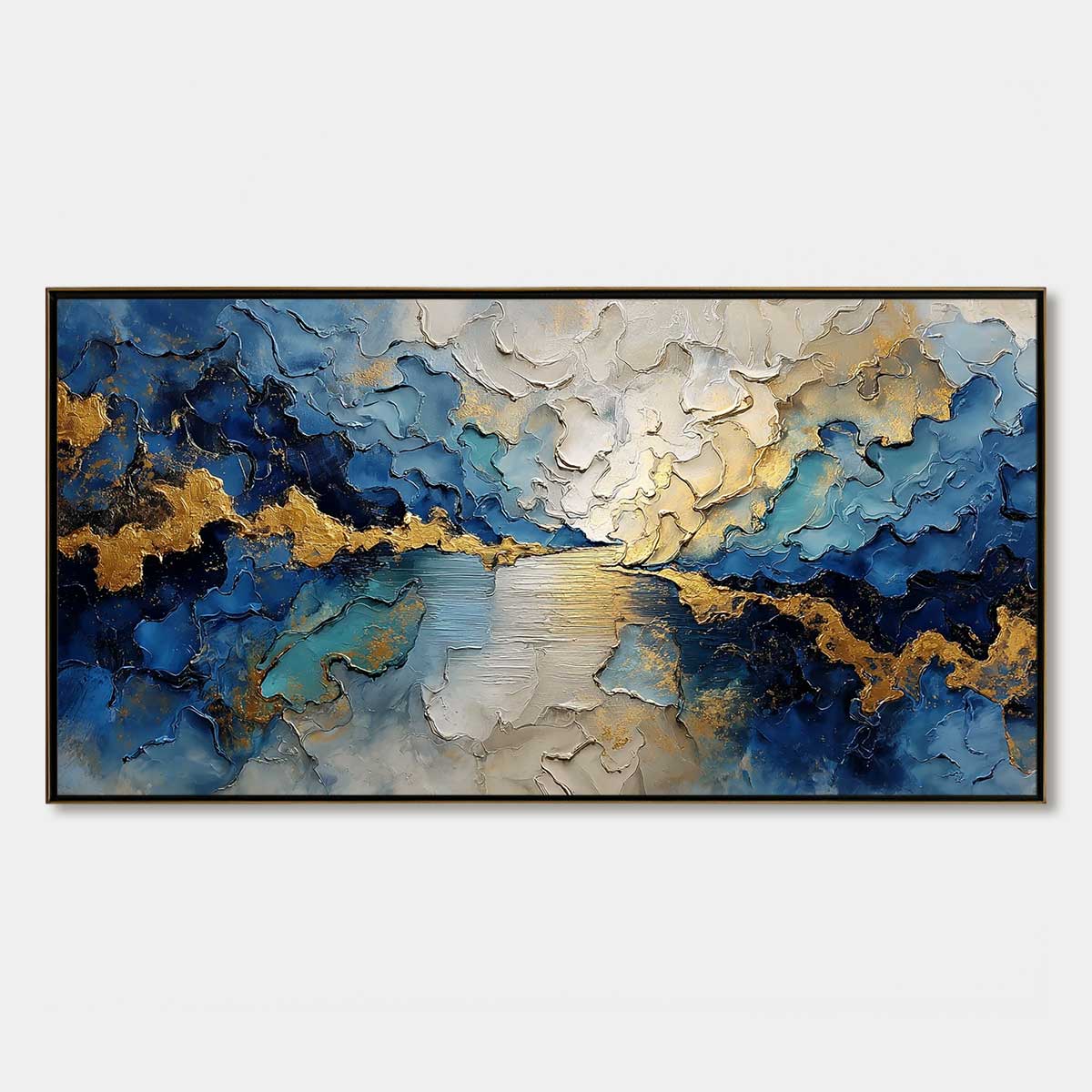 CELESTIAL SHORE: Heavily Textured Abstract Seascape Painting