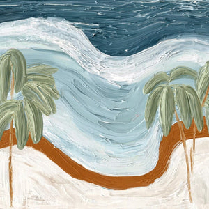 COASTAL REVERIE: Textured Wabi Sabi Style Beach & Sea Painting