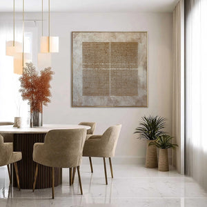 CODEX: Large Square Textured Minimalist Abstract Painting