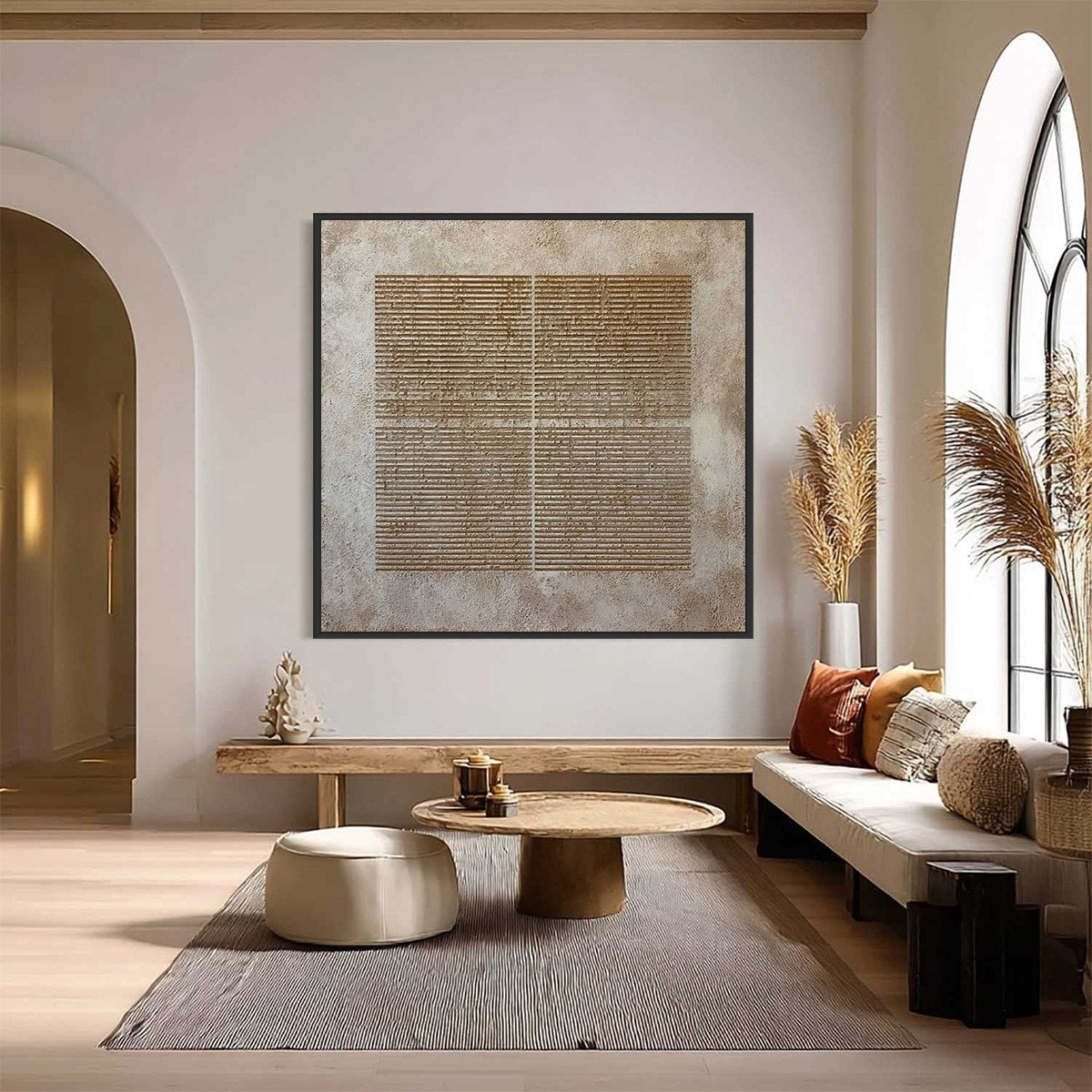 CODEX: Large Square Textured Minimalist Abstract Painting