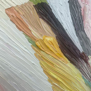 COLORFUL RIDGE: Textured Abstract Painting, Colorful Wall Art, Vertical Canvas, Impasto Decor