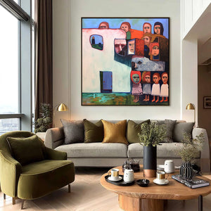 COMMUNITY OF SOULS: Colorful Figurative Portrait Painting