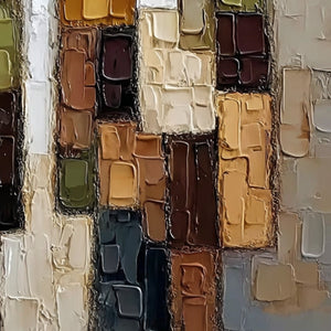 COMPANIONS: Textured Abstract Figurative Impasto Painting