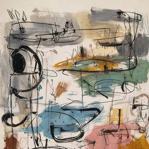 CONCRETE JUNGLE SYMPHONY: Large Vertical Colorful Abstract Wall Art