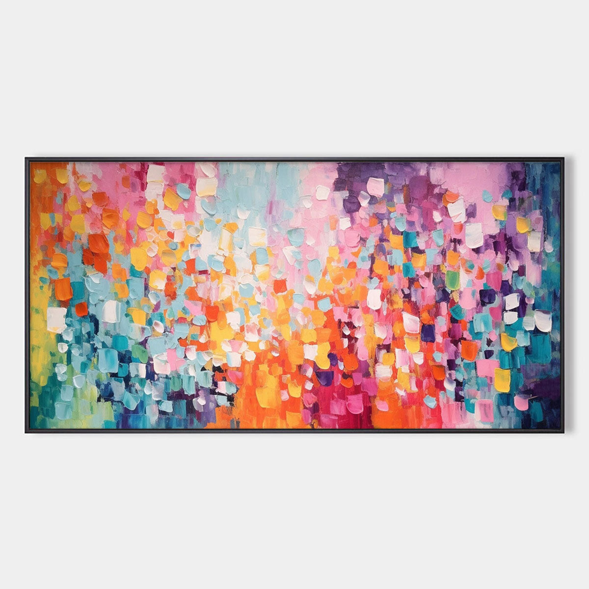 Confetti Dreams: Original Textured Abstract Oil Painting - Colorful Wall Art