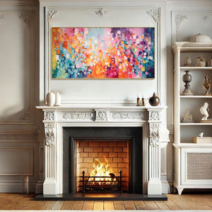Confetti Dreams: Original Textured Abstract Oil Painting - Colorful Wall Art