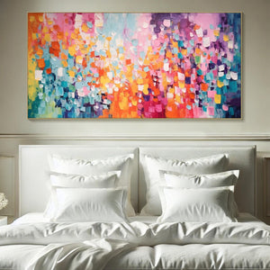 Confetti Dreams: Original Textured Abstract Oil Painting - Colorful Wall Art