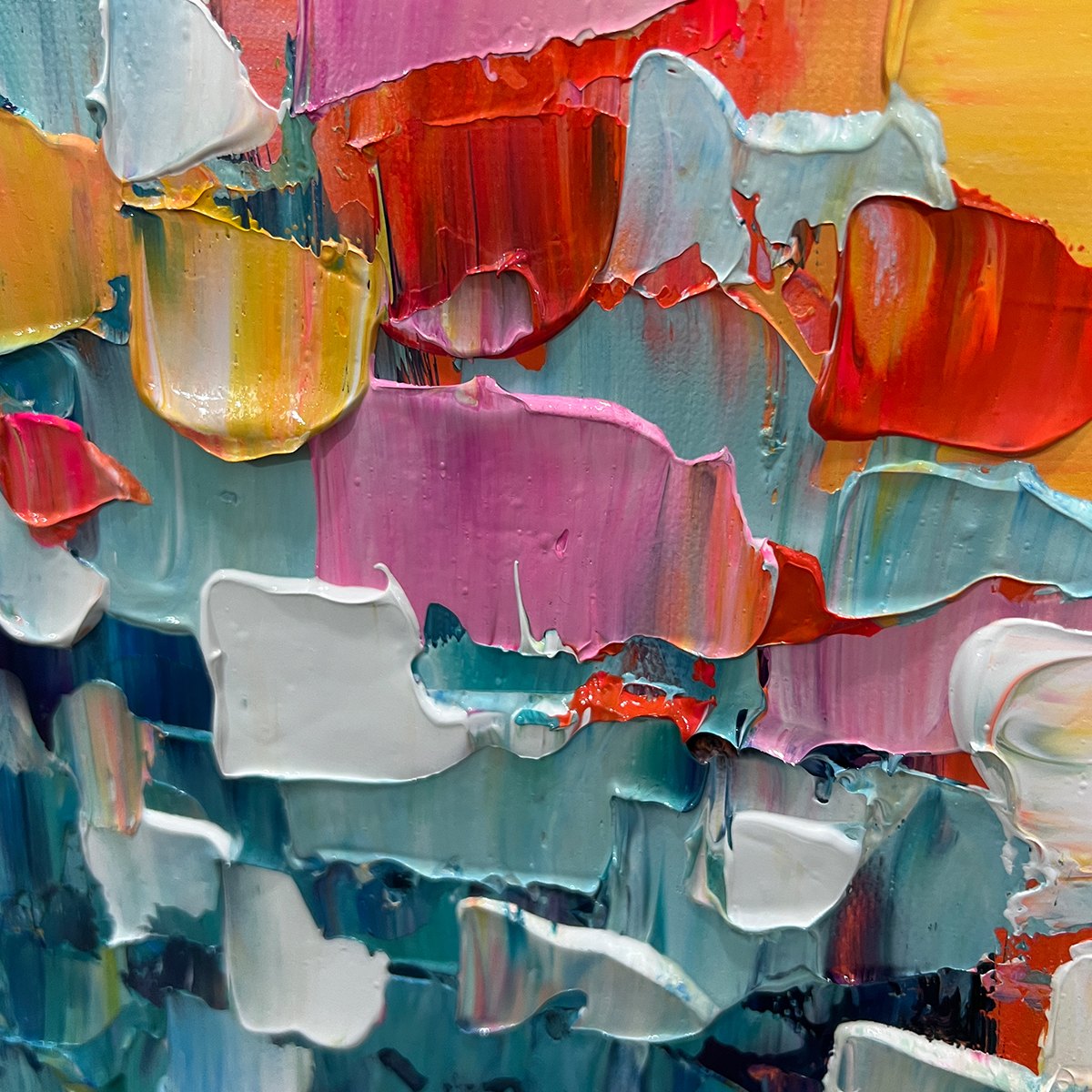 CONFETTI DREAMS: Textured Abstract Oil Painting